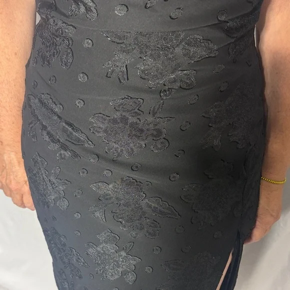 Hello Molly Black Floral Midi Dress XS - Picture 6 of 12